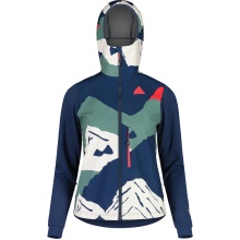 Maloja Hybrid Jacket SennesM. Printed (high breathability, 3-layer softshell) midnight blue Women