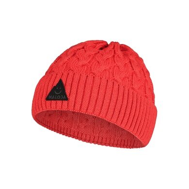 Maloja Knitted Hat (Beanie) FruttetiM - Wool Blend - Red Women