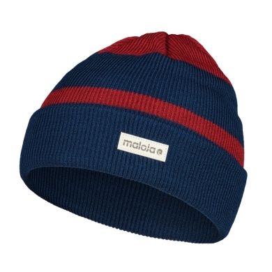 Maloja Knitted Beanie Vittorio - dark blue/red