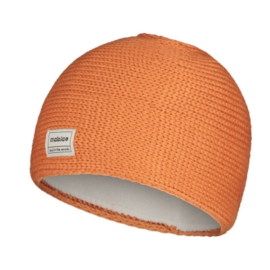 Maloja knitted hat (beanie) blackberryM - orange