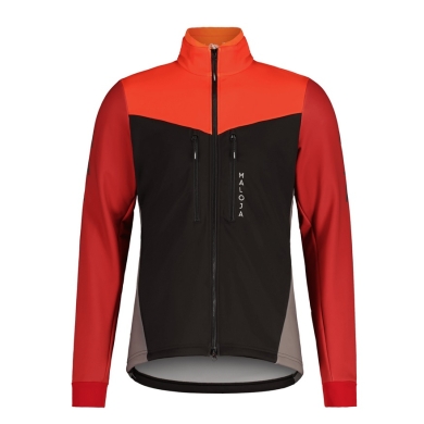 Maloja Wind Jacket SanzenoM Cycle Thermal Windblock (warm, windproof) black/red Men