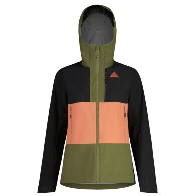 Maloja Softshell Jacket OvaroM Alpine - windproof, water-repellent - black/khaki/orange Women