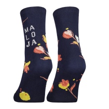 Maloja Daily Sock Crew KimballM Flower (Cotton Blend) midnight Women - 1 Pair