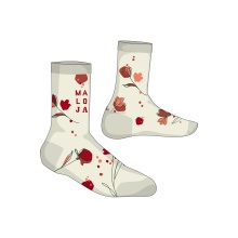 Maloja Daily Sock Crew KimballM Flower (Cotton Blend) off-white Women - 1 Pair