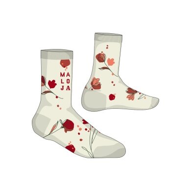 Maloja Daily Sock Crew KimballM Flower (Cotton Blend) off-white Women - 1 Pair