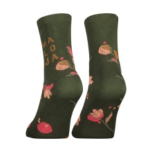 Maloja Daily Sock Crew KimballM Flower (Cotton Blend) Dark Green Women - 1 Pair