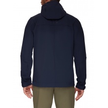 Mammut Softshell Jacket Sapuen SO Hooded - 4-way stretch - navy blue Men