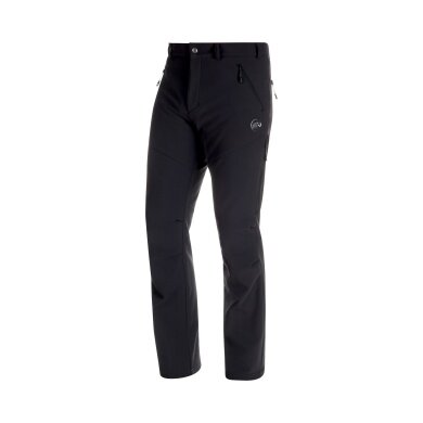 Mammut Softshell Pants Winter Hiking (soft, comfortable, windproof softshell pants) black Men