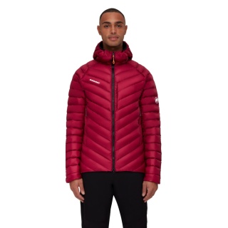 Mammoth Winter Down Jacket Broad Peak Insulated Hooded (Hood, warming thanks to down filling) burgundy/black Men