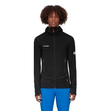 Mammut Fleece Jacket Taiss Light ML Hooded (Midlayer, 4-Way Stretch) black Men