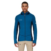 Mammut Fleece Jacket Taiss Light ML Hooded (Midlayer, 4-Way Stretch) deep blue Men