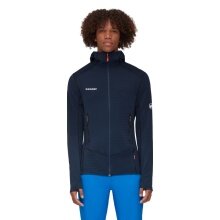 Mammut Fleece Jacket Taiss Light ML Hooded (Midlayer, 4-Way Stretch) Navy Blue Men