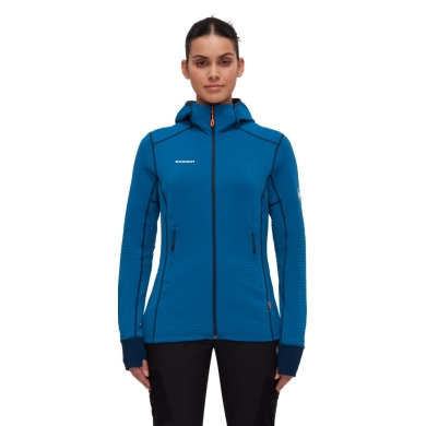 Mammut Fleece Jacket Taiss Light ML Hooded (Midlayer, 4-Way Stretch) deep blue/marine blue Women