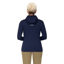 Mammut Fleece Jacket Taiss Light ML Hooded (Midlayer, 4-Way Stretch) Navy Blue Women