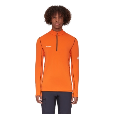 Mammut Fleece Pullover Aenergy Half Zip Pull (Midlayer, Polartec Power Grid Fleece) orange Men