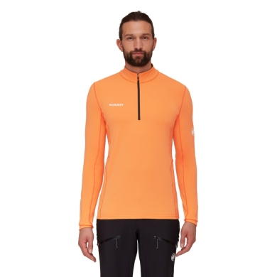 Mammut Fleece Pullover Aenergy Half Zip Pull (Midlayer, Polartec Power Grid Fleece) orange/black Men