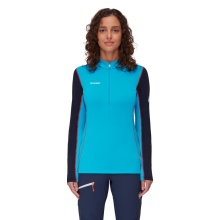 Mammut Fleece Pullover Aenergy Half Zip (Midlayer, Polartec Power Grid Fleece) sky blue/navy blue Women