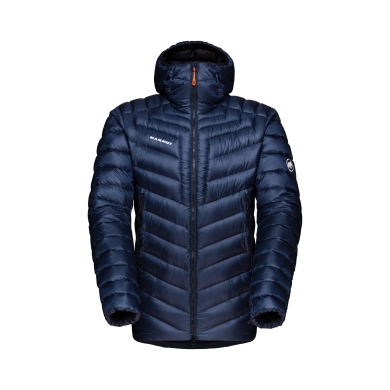 Mammut Insulated Jacket Broad Peak IN Hooded (warm thanks to down filling, water-repellent) navy blue Men