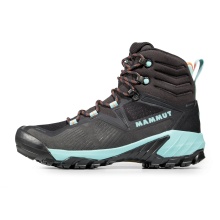 Mammut Hiking Shoes Sapuen High GTX (Velour leather, waterproof) black/frosty blue Women