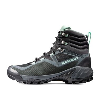 Mammut Hiking Shoes Sapuen High GTX (Velour leather, waterproof) steel grey/mint Women