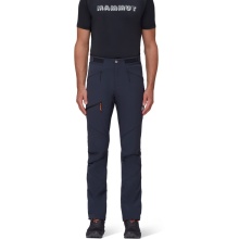 Mammut Softshell Trousers Taiss Pant (Softshell Double Fabric, Elastic, Water-Repellent) Long Navy Blue Men