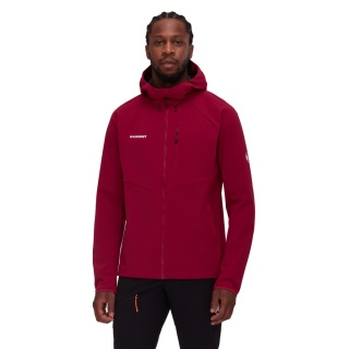 Mammut All-Season Softshell Jacket Ultimate Comfort SO Hooded (windproof) burgundy Men