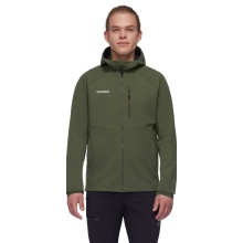 Mammut Ultimate Comfort SO Hooded All-Season Softshell Jacket (windproof) dark green men's