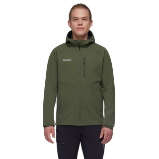 Mammut Ultimate Comfort SO Hooded All-Season Softshell Jacket (windproof) dark green men's