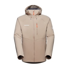 Mammoth All-Season Softshell Jacket Ultimate Comfort SO Hooded (windproof) beige-brown Men