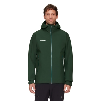 Mammut Hiking Jacket Alto Light Hardshell Hooded (lightweight, waterproof, PFC-free) dark green Men