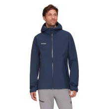 Mammut Alto Light Hardshell Hooded Jacket (lightweight, waterproof, PFC-free) navy blue men