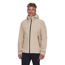 Mammut Alto Light Hardshell Hooded Jacket (light, waterproof, PFC-free) beige-brown Men's