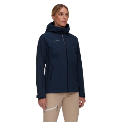 Mammut Hiking Jacket Alto Light Hardshell Hooded (lightweight, waterproof, PFC-free) navy blue Women