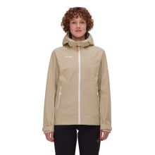 Mammut Hiking Jacket Alto Light Hardshell Hooded (lightweight, waterproof, PFC-free) beige-brown Women