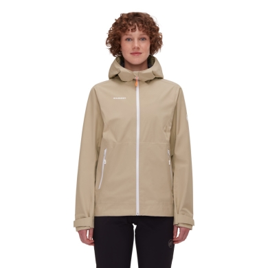 Mammut Hiking Jacket Alto Light Hardshell Hooded (lightweight, waterproof, PFC-free) beige-brown Women