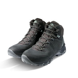 Mammut Hiking Shoes Nova Mid IV GTX (All-Terrain, Nubuck Leather, waterproof) dark grey/jade green Women