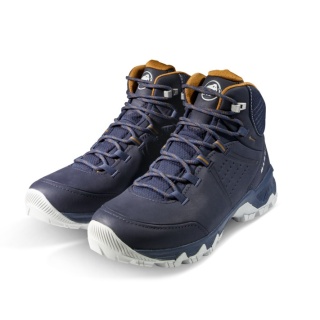 Mammut Hiking Shoes Nova Mid IV GTX (All-Terrain, Nubuck Leather, Waterproof) navy blue/brown Ladies