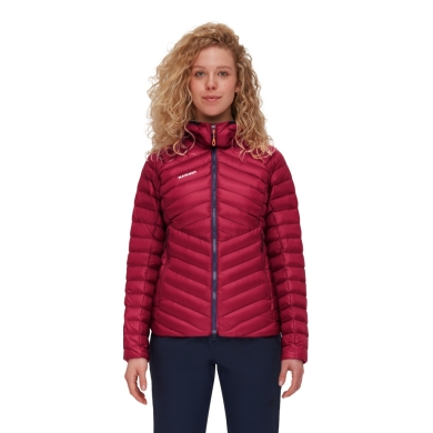 Mammut Winter Down Jacket Broad Peak Insulated Hooded (Hood, warm thanks to down filling) red/navy blue Women