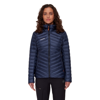 Mammut Winter Down Jacket Broad Peak Insulated Hooded (Hood, warm thanks to down filling) navy blue/black Women