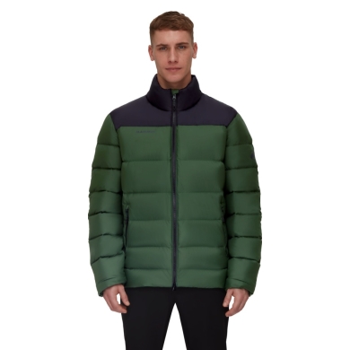 Mammut Winter Down Jacket Whitehorn Insulated (wind and water repellent) dark green/black Men