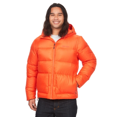 Marmot Winter Down Jacket Guides Down Hoody (comfortable fit) orange Men