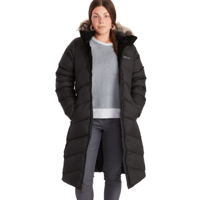 Marmot Winter Down Coat Montreaux Coat (removable hood, water-repellent) black Women