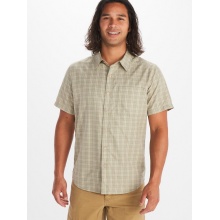 Marmot Travel/Hiking Shirt Aerobora (comfortable to wear) Short Sleeve vetiver grey Men