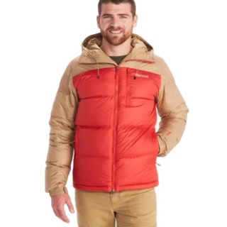 Marmot Winter Jacket Guides Down Hoody beige/red Men