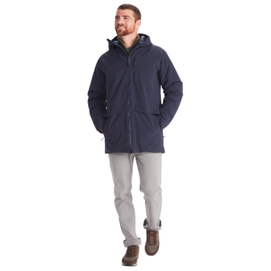 Marmot Winter Jacket Oslo Gore-Tex (waterproof, warming thanks to down filling) navy blue men's