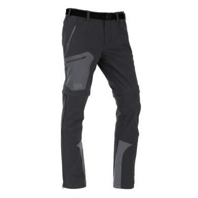 Maul Hiking-Trekking Pants Eiger XT Zipp-Off (long pants and Bermudas in one) caviar black/grey Men