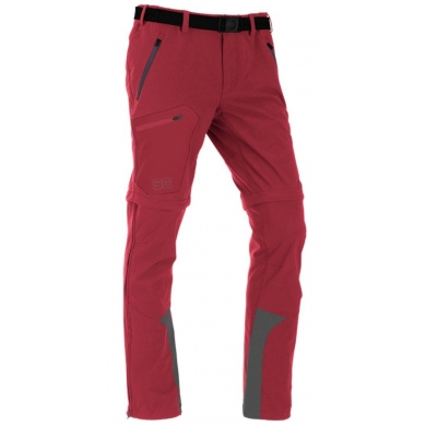 Maul Hiking-Trekking Trousers Eiger XT Zipp-Off (long trousers and Bermudas in one) chilli red Men