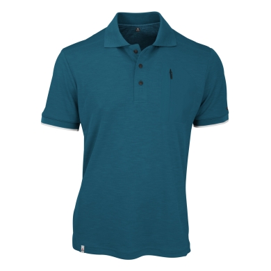 Maul Functional Polo Gaigerkopf II (elastic, breathable, permanently fresh thanks to Polygiene) petrol blue Men