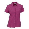 Maul Hiking Blouse Short Sleeve Agile 2XT Outdoor Checkered Pattern Pink Women