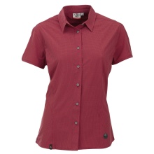 Maul Hiking Blouse Short Sleeve Agile 2XT Outdoor Checkered Pattern Red Women